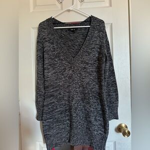 Women's Gray V-Neck Dress